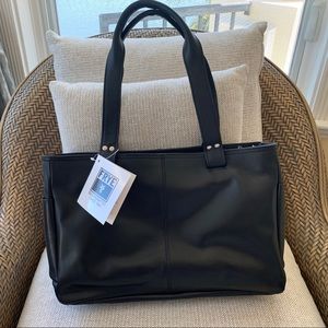 Frye Black Studded leather tote
